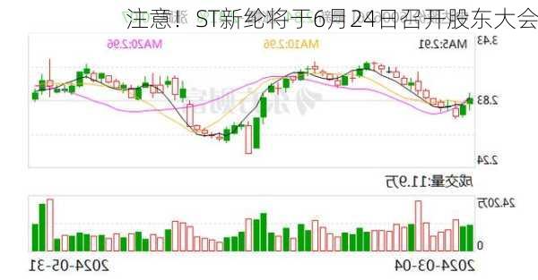 注意！ST新纶将于6月24日召开股东大会