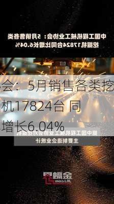 协会：5月销售各类挖掘机17824台 同比增长6.04%