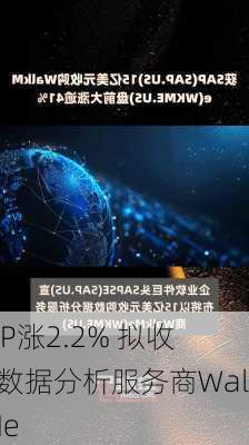 SAP涨2.2% 拟收购数据分析服务商WalkMe