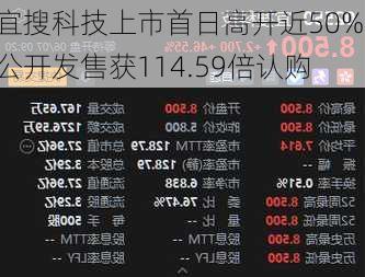 宜搜科技上市首日高开近50% 公开发售获114.59倍认购