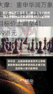 大摩：重申华润万象生活“增持”评级 目标价上调至41.49港元