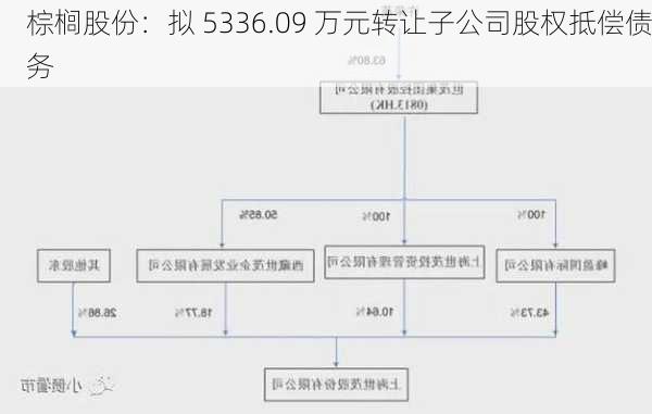 棕榈股份：拟 5336.09 万元转让子公司股权抵偿债务