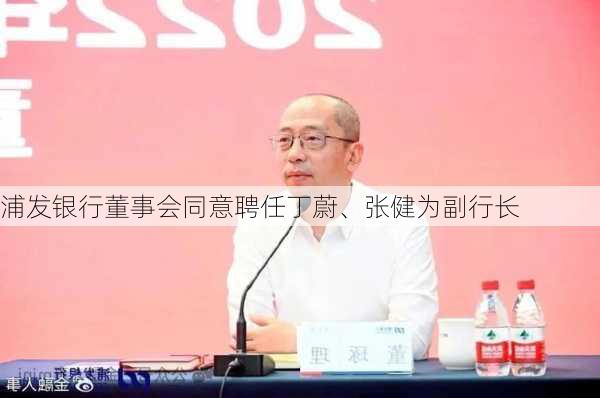 浦发银行董事会同意聘任丁蔚、张健为副行长