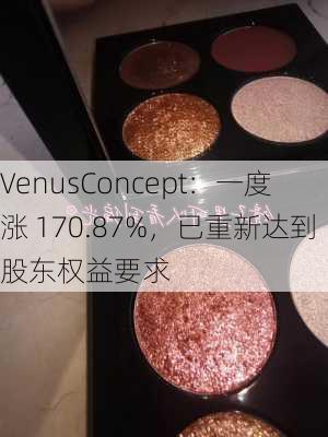 VenusConcept：一度涨 170.87%，已重新达到股东权益要求