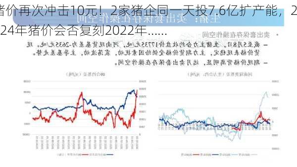 猪价再次冲击10元！2家猪企同一天投7.6亿扩产能，2024年猪价会否复刻2022年……