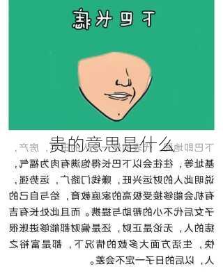 贵的意思是什么