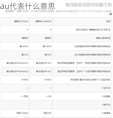 au代表什么意思