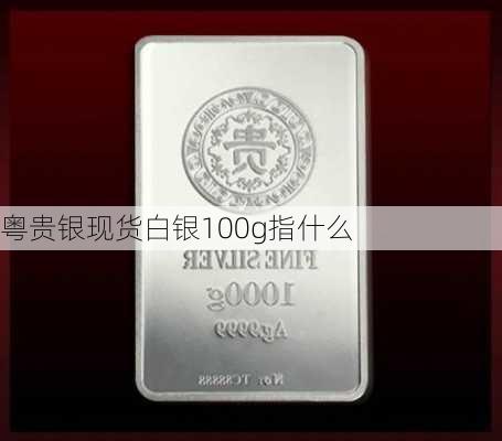 粤贵银现货白银100g指什么