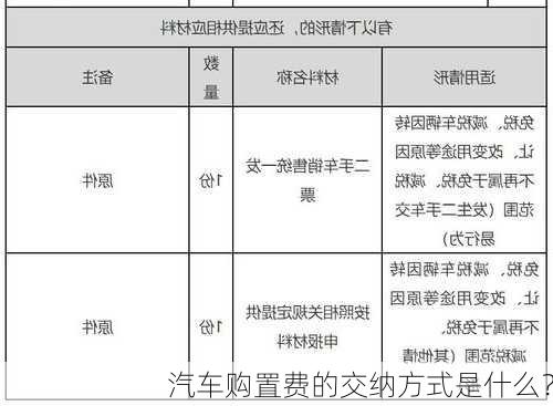 汽车购置费的交纳方式是什么？