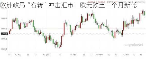 欧洲政局“右转”冲击汇市：欧元跌至一个月新低