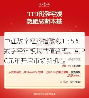 中证数字经济指数涨1.55%：数字经济板块估值合理，AI PC元年开启市场新机遇