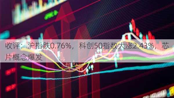 收评：沪指跌0.76%，科创50指数大涨2.43%，芯片概念爆发