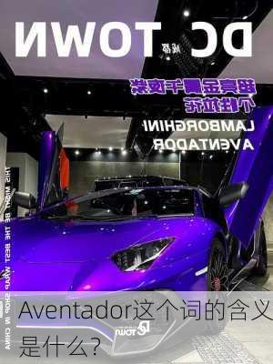 Aventador这个词的含义是什么？