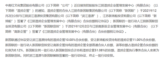 中南文化：控股股东的一致行动人增持1000万股公司股份