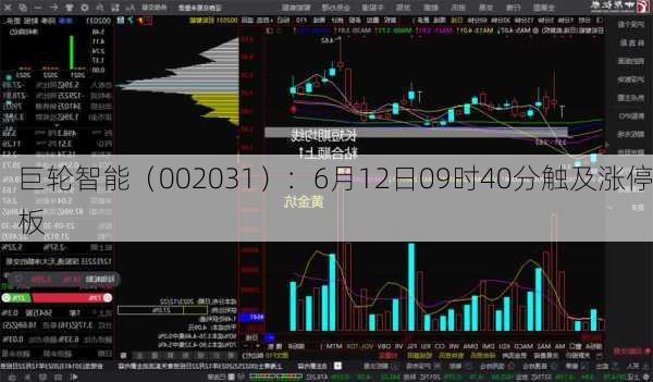 巨轮智能（002031）：6月12日09时40分触及涨停板