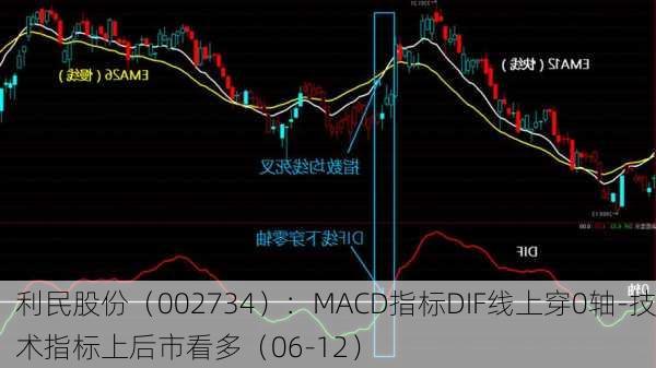 利民股份（002734）：MACD指标DIF线上穿0轴-技术指标上后市看多（06-12）