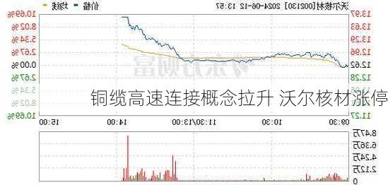 铜缆高速连接概念拉升 沃尔核材涨停