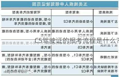 C5驾驶证的报考流程是什么？