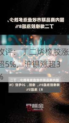 收评：丁二烯橡胶涨超5%，沪锡涨超3%