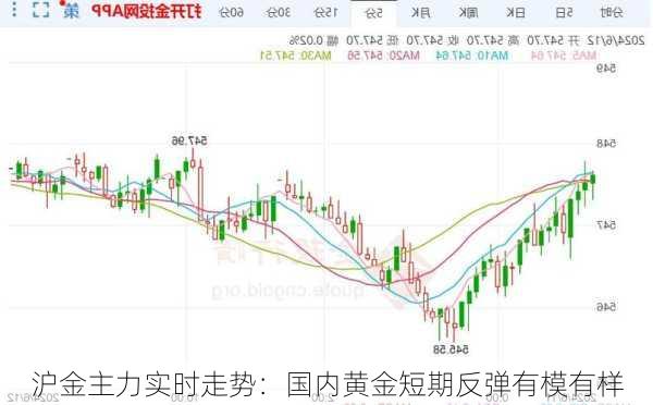 沪金主力实时走势：国内黄金短期反弹有模有样