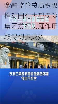 金融监管总局积极推动国有大型保险集团发挥头雁作用取得初步成效