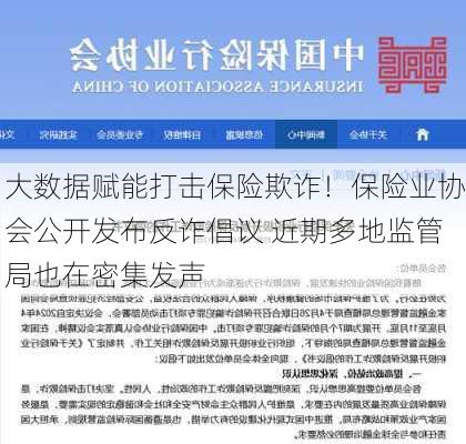 大数据赋能打击保险欺诈！保险业协会公开发布反诈倡议 近期多地监管局也在密集发声