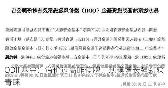 QDII 基金：溢价过高昨停牌，规模增长强劲获青睐