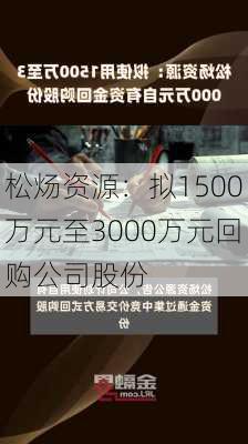 松炀资源：拟1500万元至3000万元回购公司股份