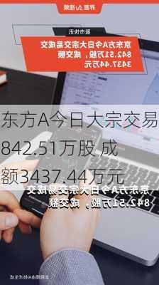 京东方A今日大宗交易成交842.51万股 成交额3437.44万元