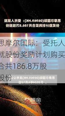 思摩尔国际：受托人就股份奖励计划购买合共186.8万股股份