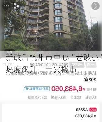 新政后杭州市中心“老破小”热度飙升，带火楼市