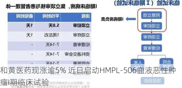 和黄医药现涨逾5% 近日启动HMPL-506血液恶性肿瘤I期临床试验