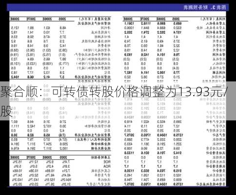 聚合顺：可转债转股价格调整为13.93元/股