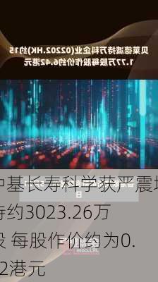 中基长寿科学获严震增持约3023.26万股 每股作价约为0.22港元