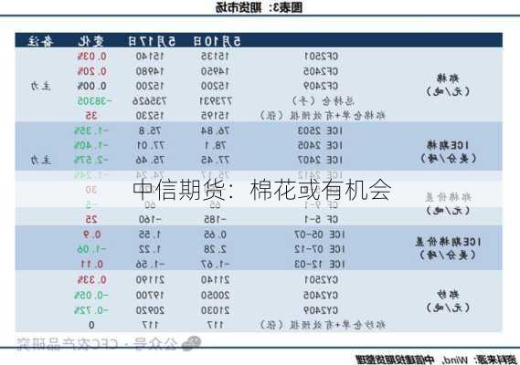 中信期货：棉花或有机会