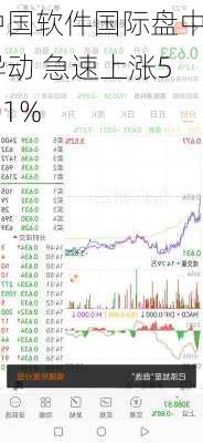 中国软件国际盘中异动 急速上涨5.01%