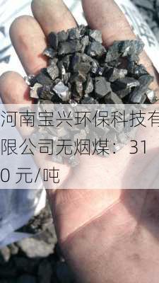 河南宝兴环保科技有限公司无烟煤：310 元/吨