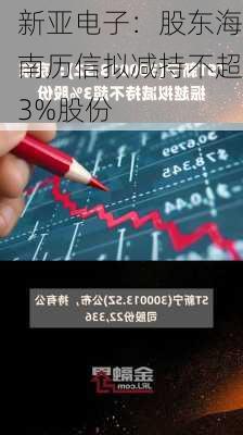 新亚电子：股东海南历信拟减持不超3%股份