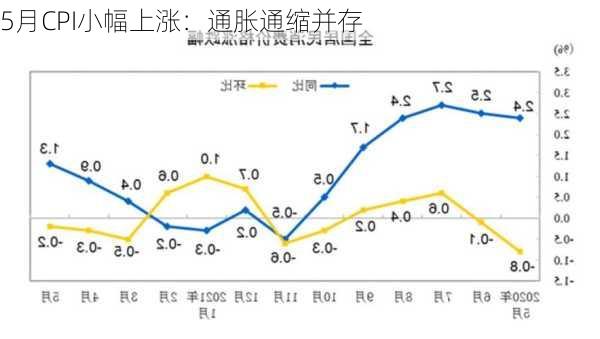 5月CPI小幅上涨：通胀通缩并存