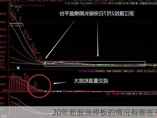 20年新股涨停板的情况有哪些？