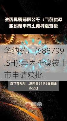 华纳药厂(688799.SH):异丙托溴铵上市申请获批