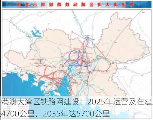 粤港澳大湾区铁路网建设：2025年运营及在建里程4700公里，2035年达5700公里