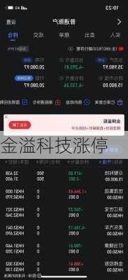 金溢科技涨停