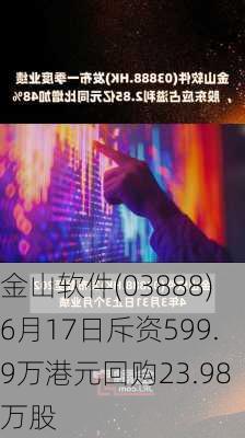 金山软件(03888)6月17日斥资599.9万港元回购23.98万股