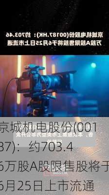 京城机电股份(00187)：约703.46万股A股限售股将于6月25日上市流通