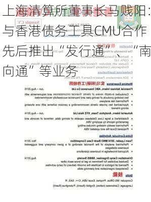 上海清算所董事长马贱阳：与香港债务工具CMU合作先后推出“发行通”、“南向通”等业务