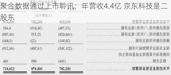 聚合数据通过上市聆讯：年营收4.4亿 京东科技是二股东