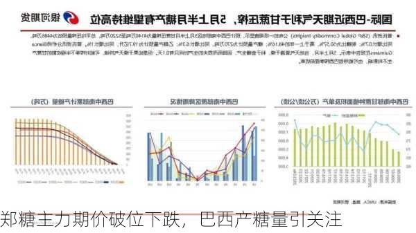 郑糖主力期价破位下跌，巴西产糖量引关注