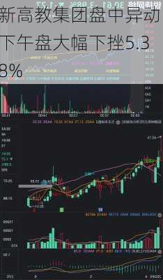 新高教集团盘中异动 下午盘大幅下挫5.38%
