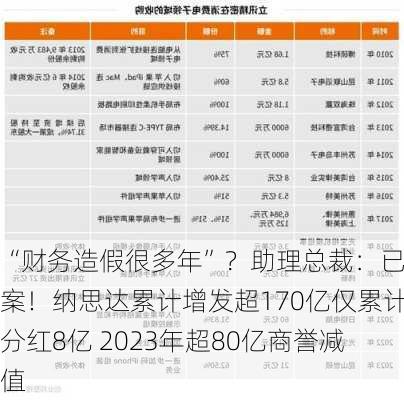 “财务造假很多年”？助理总裁：已报案！纳思达累计增发超170亿仅累计分红8亿 2023年超80亿商誉减值